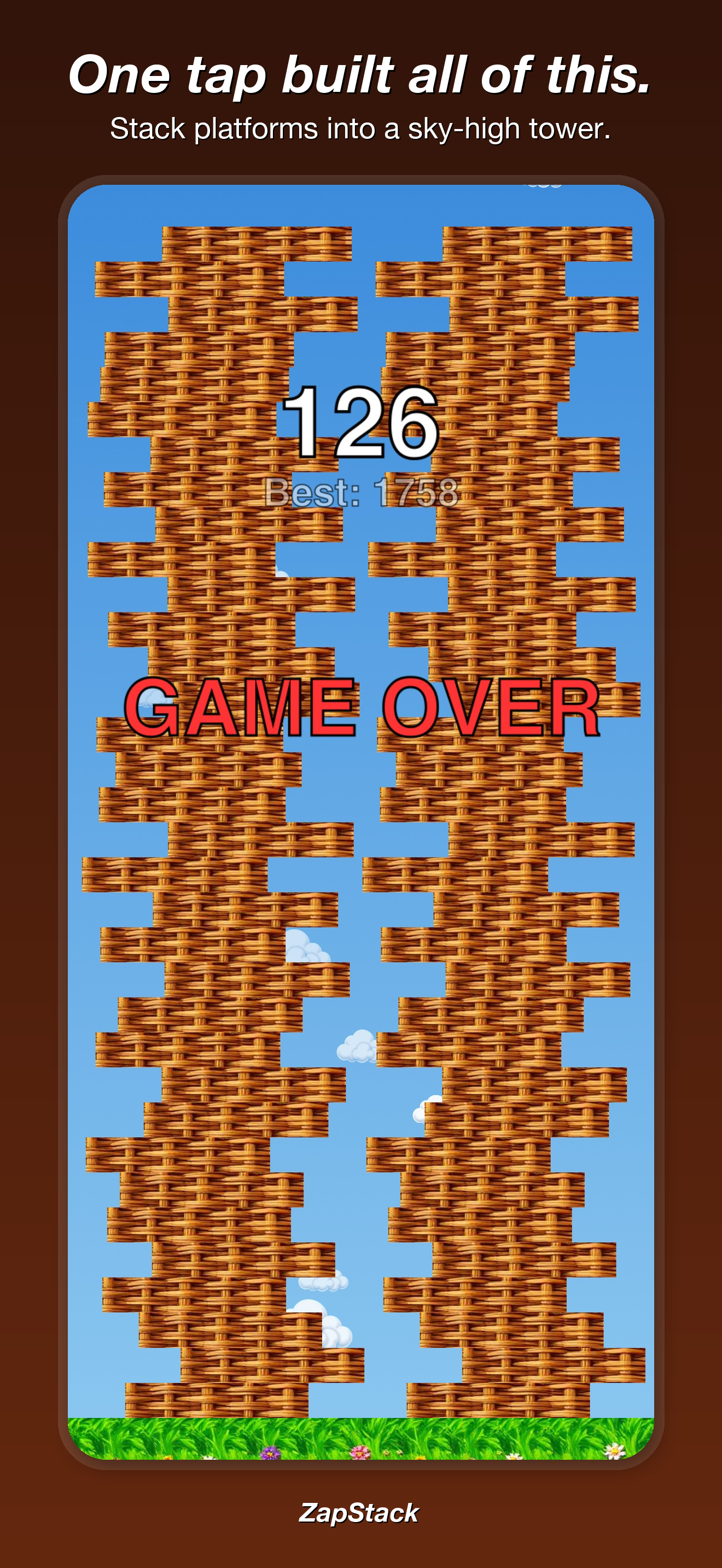 ZapStack perfect hit bonus scoring